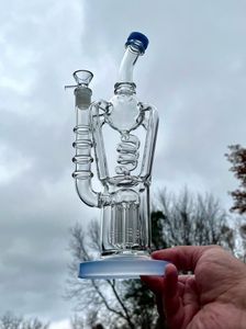 Freezable Bong Hookahs Recycler Dab Rigs Big Verre Pipes Eau Verre Épais Bongs Tabac Pipe Heady Avec Banger 14mm