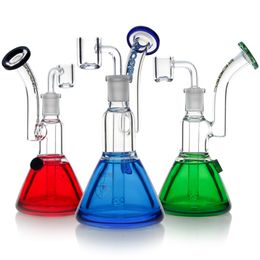 Barboteur congelable glycérine Bongs narguilé congelable réfrigéré coloré capiteux bong en verre fumer conduite d'eau mini plates-formes pétrolières 7 pouces