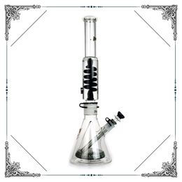 Invriesbare spoel Glazen waterpijpen Zware rookpijp Waterpijpen waterpijpen 18" hoge bong Grote dubbele beker Invriesbare booreiland Condensatorspiralen Buil A Bong Dab Rigs bubbler