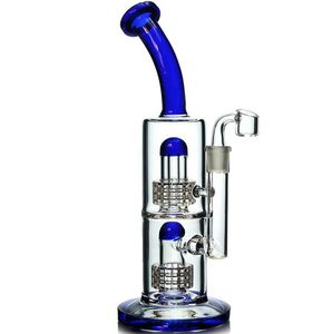 Glazen Water Bongs Waterpijpen Double Matrix Dab Rig Freezable Coil Smoke waterpijpen Recycler Oil Rigs Bong