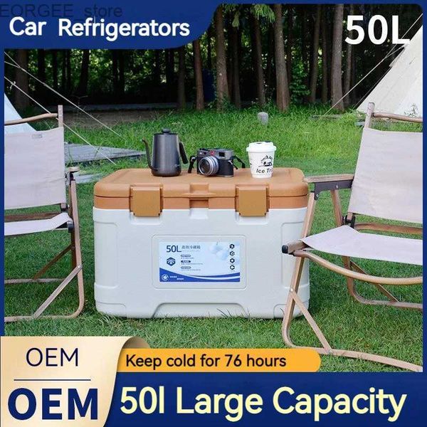 Freezer 50L COCELA COLECER COMPRESOR PORTABLE Mini Freezer Freezer Caravan Home Camping Freezer Y240407