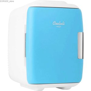 Freezer Mini Fridge - Portable 4L/6 Can Electric Plug Cooler en verwarming -12V AC/DC en exclusieve USB -opties Blue Y240407