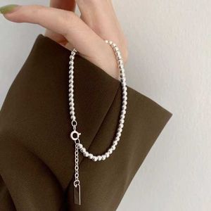 Franse 925 strengen Bead Silver Armbanden Fashion Sieraden Charm Women Chain Lady Wedding Engagement Party kralen Bracelet 004