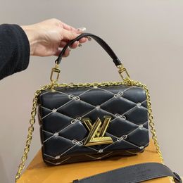 Haute qualité classique Twist luxe Designer sac à bandoulière marque française célèbre GO-14 mode femmes sac à bandoulière sac à main luxueux en cuir véritable dames sac fourre-tout
