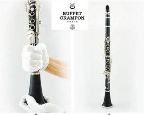 Francés Buffet Crampon R13 Bb clarinete 17 teclas llave de plata de baquelita con accesorios de estuche para tocar instrumentos musicales