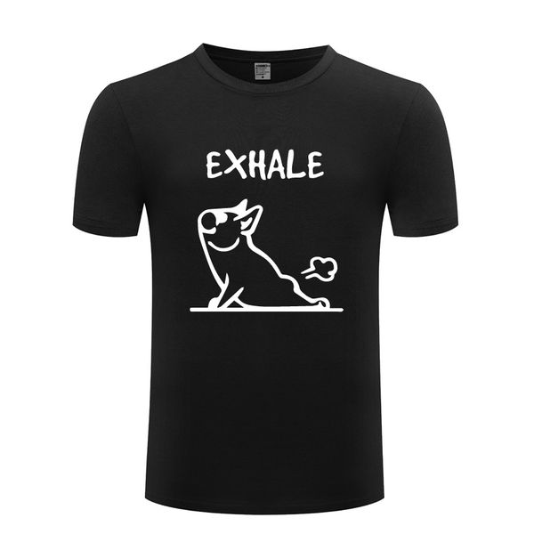 Bouledogue français Yoga t-shirts imprimés graphiques drôles hommes t-shirts blancs t-shirts en coton col rond manches courtes conception de dessin animé mignon