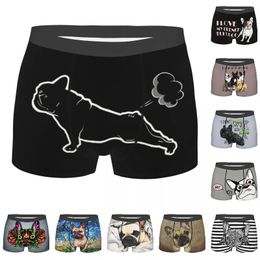 Franse bulldog yoga ondergoed mannelijke sexy print aangepaste hondenboksers shorts shorts slipjes briefs adembal onderbroek