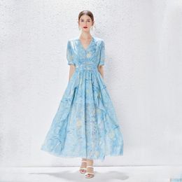 Robes décontractées françaises rétro maille Patchwork jarretelles robes Mujer été nouveau tempérament doux Robe femme taille mince minceur Robe 2023