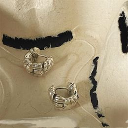 Boucles d'oreilles tissées en argent Sterling classique français 925 pour femmes Niche Vintage Simple haute qualité mode charme bijoux à la mode