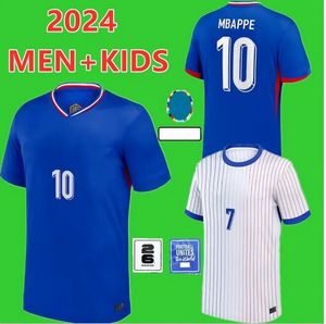 Club français Ensembles complets 2024 Maillots de football Benzema 24 25 GIROUD MBAPPE GRIEZMANN SALIBA PAVARD KANTE Maillot de foot equipe Maillots Hommes Kit enfants Maillot de football 999