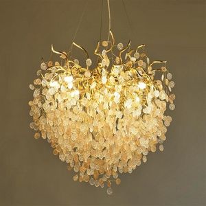 Franse Kristallen Kroonluchter Romantische Gouden Villa Woonkamer Eetkamer Decoratie Hanglamp Verlichting Custom el Project Light2929