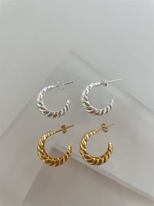 Boucles d'oreilles françaises élégantes en forme de croissant, en argent sterling 925, manchette d'oreille, bijoux simples rétro uniques européens et américains