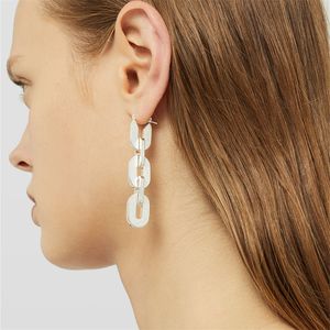 Boucles d'oreilles à longue chaîne en cuivre plaqué or pour femmes, mode française, boucle d'oreille épissée à l'aiguille en argent S925, tendance de fête de luxe légère