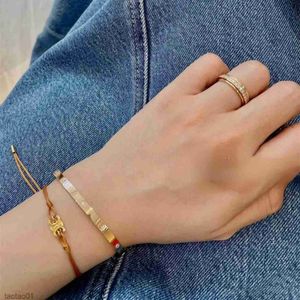 Niche Instagram de mode française Personnalité minimaliste titane en acier en acier or bracelet à cordon tissé Triumphal Arch pour femmes