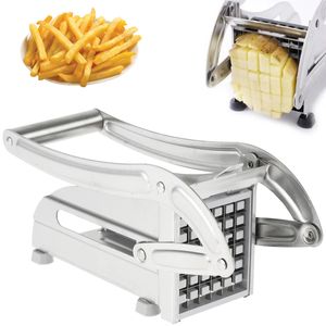 Franse Frituursnijder Multifunctionele Groente Fruit Chopper Met 2 Roestvrijstalen Messen Voor Frieten Chips Maker Aardappel Snijmachine 240104