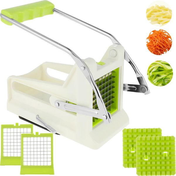 French Fry Cutter Potato Chipper Machine Cutter Machine Rapid Sliner Rapid With Blades Remplaçable Coup de légumes pour pommes de terre Cucumbers 240408