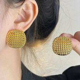 Boucles d'oreille féminines en métal français Hollow