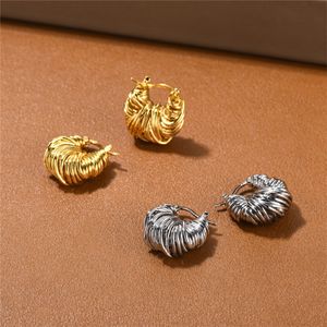 Boucles d'oreilles tricotées à boucle avancée pour femmes, bijoux de luxe légers et lourds, avec aiguille en argent S925, à la mode, breloque Unique, tendance