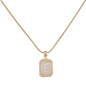 Niche de luxe français grand collier en cristal carré pour les pierres précieuses du sucre pour femmes tendance vintage top haut de bijoux chaîne pullaire
