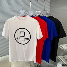 Camiseta de diseño para hombres franceses moda para hombres de moda calles casuales rock en blanco y negro manga corta patrón de letra camiseta asia talla plena m-5xl