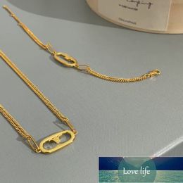 Franse ketting Dames goud Amerikaans Entry Lux Hoogwaardige Niche Ins Design sleutelbeenketting