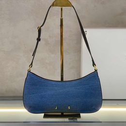 Franse Niche Design designer okseltas Premium kwaliteit denim Schoudertassen bisou Leren jac-Bag Bruiloft okseltas Onderarmtas Dames 231215/240115