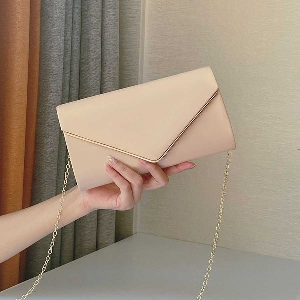 Sac à main en cuir verni minimaliste pour célébrités françaises, paquet de niche 2023, sac de Banquet en Pu carré de mariage