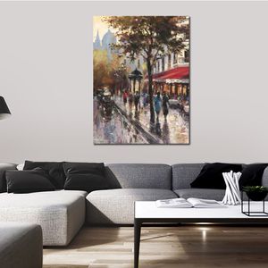 French Street Canvas Art Avenue Des Champs-elysees Ii Brent Heighton Schilderij Handgemaakt Landschap Kunstwerk voor Coffee Bar Pub Best