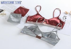 Conjunto de bralette de estilo francés con cierre trasero, lencería femenina, conjunto de sujetador y panty sexy, ropa interior íntima de moda para mujer Sleepwe5955746