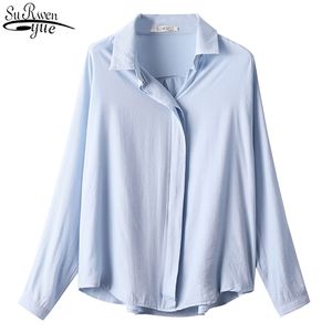 Franse stijl lange mouwen shirt vrouwen vroege herfst Vintage Office Lady Revers Shirts Gepaste Losse Tops en Blouses 11347 210427