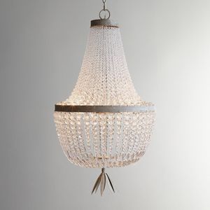 Lustre en perles de cristal Vintage de Style français K9, 3 lumières suspendues avec corde, pour chambre à coucher, cuisine, chambre de bébé