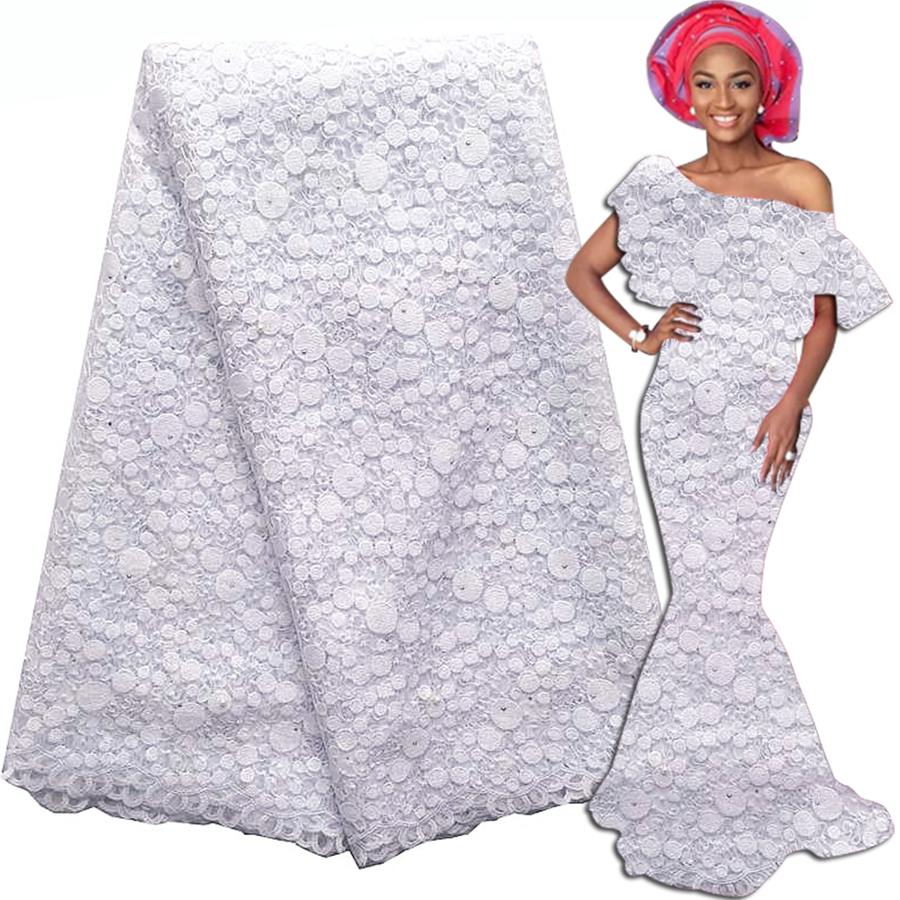 Французская туль Нигерийская кружевная ткань 2023 Высококачественные женщины Африки Женщины Гипюр для одежды Африканские ткани Кружевы с камнем