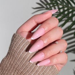 Franse draagbare nagels golflijnen afneembare pers op nagels kunst diy volledige hoes manicure tips meisjes eenvoudige mode nep manicures