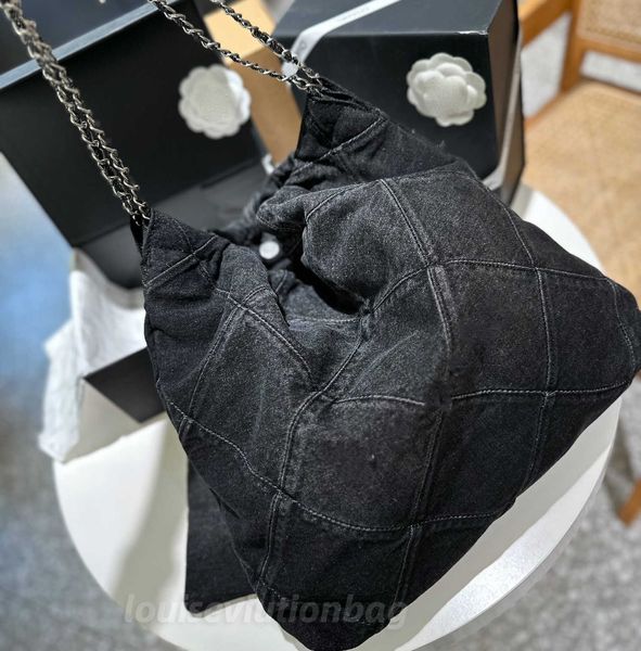 Gradiente de mujer francesa Denim vaquera bolsas de mochila con cordón