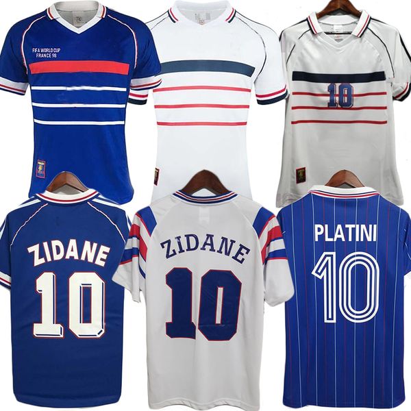 French1998Classic Vintage Jersey 1982 84 86 88 90 98 00 04 06 ZIDANE HENRY camisetas de fútbol MAILLOT DE FOOT MBAPPE 2024 25 TREZEGUET DESAILLY Camiseta de fútbol retro