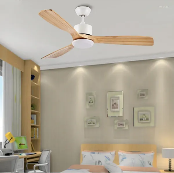 Fréquence DC Vintage de plafond en bois Ventilateur industriel sans contrôle léger des ventilateurs rétro en bois de souffleur décoratif en bois décoratif