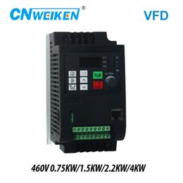 Convertisseur de fréquence pour le moteur 440V 1,5 kW / 2,2 kW / 4 kW Entrée 3 phases et trois sorties de sortie de la fréquence VFD 50Hz / 60Hz