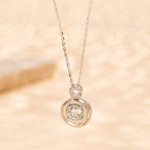 Verse 925 zilveren ketting, Mosan Diamond Necklace met hanger, mode collocatie Stuur vrouw naar dochter ketting, volwassen cadeau