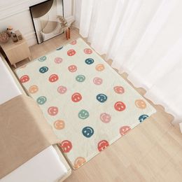 Vers en schattig imitatie kasjmier tapijt voor huishoudelijke slaapkamer niet -slip absorberend beddeken wasbaar gewasbaar gemakkelijk te handhaven vuilbestendig