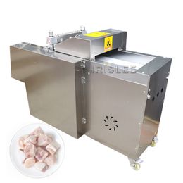 Machine de découpe de viande de poitrine de poulet frais coupe-couenne de porc volaille viande os Cube Dicer Machine à découper