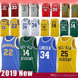 Prince frais Will Smith Carlton Banks Basketball Jersey Jesus Shuttles-worth Ray Allen Lincoln Love movie MCCall james NCAA 2021 MENS
