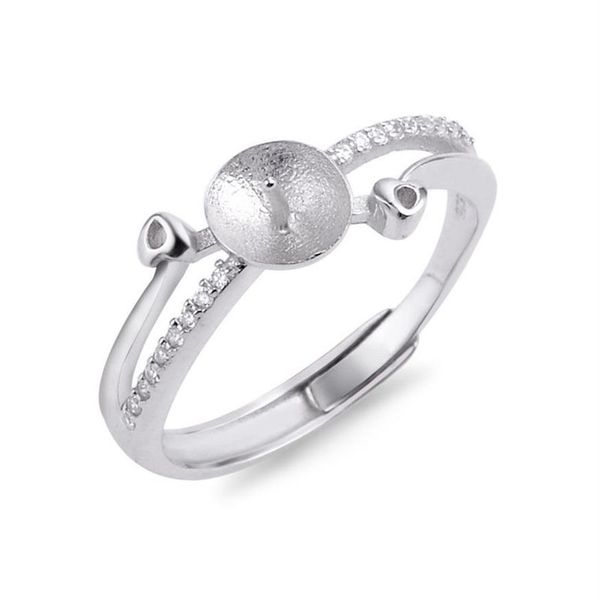 Anillo de perlas de agua dulce, diseños de montaje para mujer, anillos en blanco de Plata de Ley 925, accesorios en blanco, 5 piezas 3360