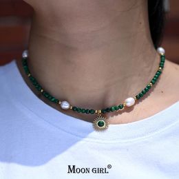 Coule d'eau douce perle en acier inoxydable mode 4 mm en pierre naturelle ternissante charme gratuit collier pendentif pour femmes bijoux de mode 240429