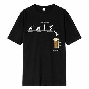 Vrijdag Bier Print Mannen Merk T-shirts Grappige Grafische Hip Hop Zomer Mannelijke T-shirts Streetwear Cott Ademend T-Shirt Korte Mouw t6sF #