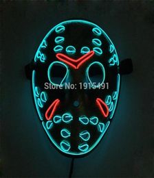 Vendredi 13 Le dernier chapitre LED Light Up Figure Mask Mask Music Active El Fluorescent Horror Mask Hockey Party Lights T2009071186890