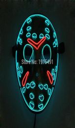 Vrijdag de 13e het laatste hoofdstuk LED LODIG Figuur Mask Mask Music Active El fluorescerende horror masker hockey party -lichten T2009071210263