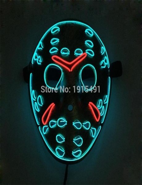 Freitag, der 13. Das letzte Kapitel LED-Leuchtfigur-Maske, Musik, aktive EL-Fluoreszenz-Horrormaske, Hockey-Party-Lichter, T2009079156797