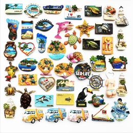 Koelkast magneetstickers Maldiven Marine Toerisme Herdenkingsreceratieve decoratieve ambachten hars geschilderde schildpad Magnetische koelstickers