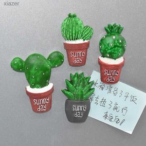 Koelkastmagneten 1 stuk 3D Longevity Cactus Sticker Magneet Mini Cute koelkastmagneet Meerdere stijlen Interessante plantenkoelmiddelstickers WX WX
