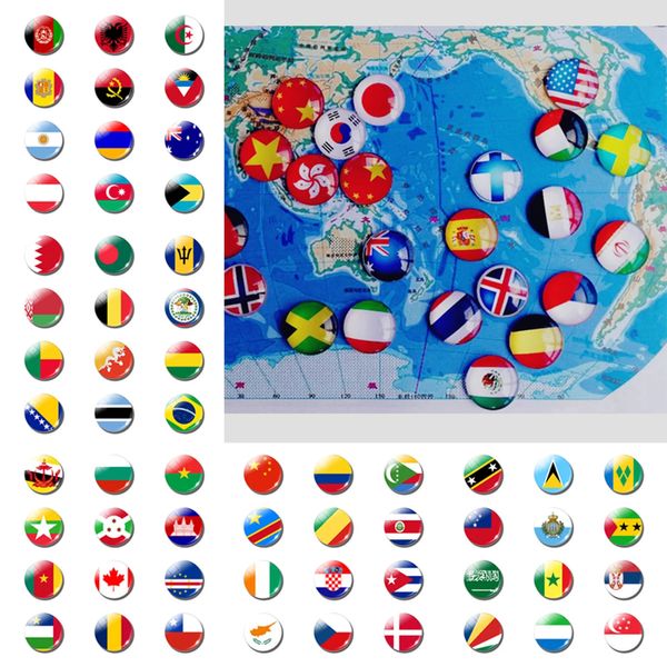 Aimants pour réfrigérateur 12 pièces drapeau national monde ensembles aimant Chine USA Royaume-Uni Espagne Russie Allemagne Italie France Souvenirs Réfrigérateur 231010